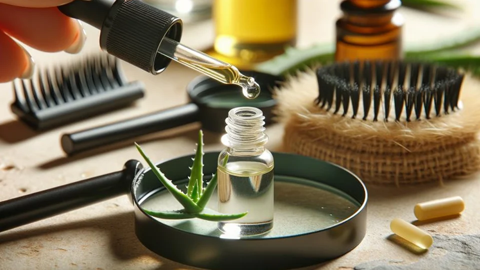 Key ingredients for homemade eyelash serum - castor oil, vitamin E, natural oils