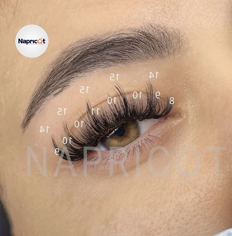 Medium length lash extensions