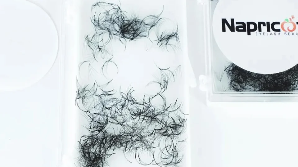 romade lash fans categorized by curl and diameter for different clients